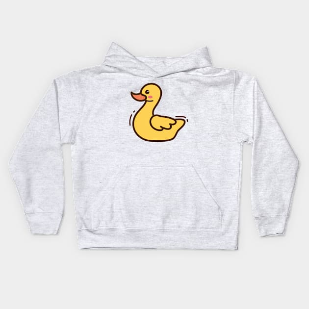 Yellow Duck Kids Hoodie by yellowline